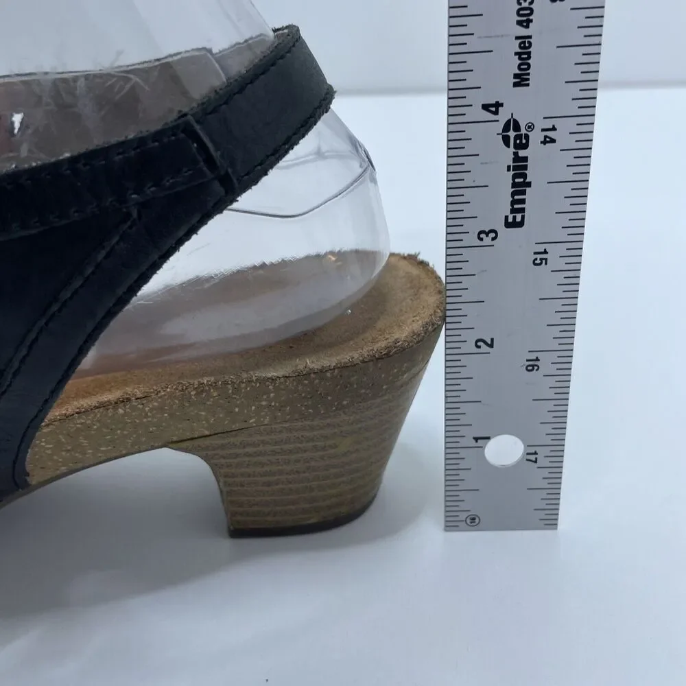 Josef Seibel‎ Women's Leather Sandal Shoe Ruth EU 41 US 9.5 Slingback Black